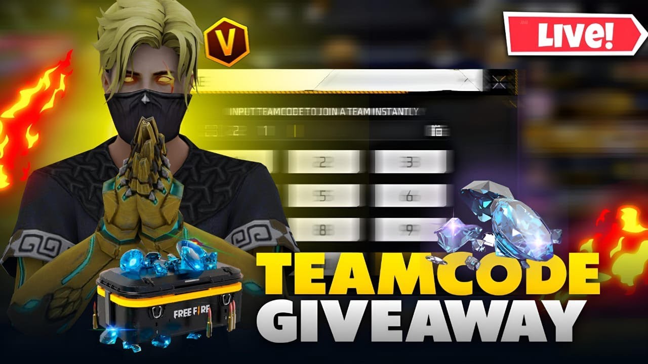 FREE FIRE LIVE CUSTOM ROOM GIVEAWAY | FF LIVE TEAM CODE GIVEAWAY | FF LIVE GIVEAWAY DJ ALOK |FF LIVE