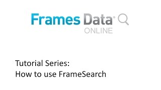 Tutorial Series: How to use FrameSearch