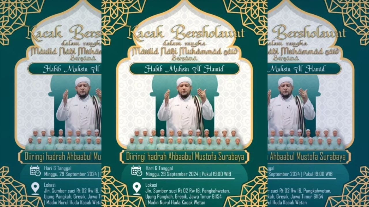 Kacak BersholawatBersama Habib Muhsin Al Hamid Dimeriahkan Hadrah Ahbaabul Musthofa Surabaya