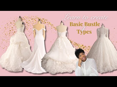 Learning how to bustle a gown made easy learn the four basic bustle types -  YouTube
