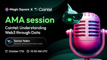Magic Square × Cointel Web3 AMA | AI Crypto Analytics, Web3 Signals & DeFi Insights 2025