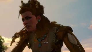 The Witcher 3 Blood and Wine - The Beast of Toussaint: Henrietta Rips Skirt Jumps on Horse Cutscene