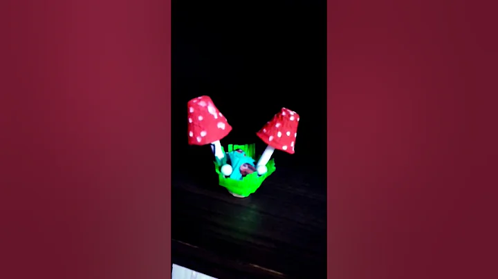Wow Mushroom 🍄 Craft with Egg Tray ♥️#shorts #youtubeshorts #mushroom