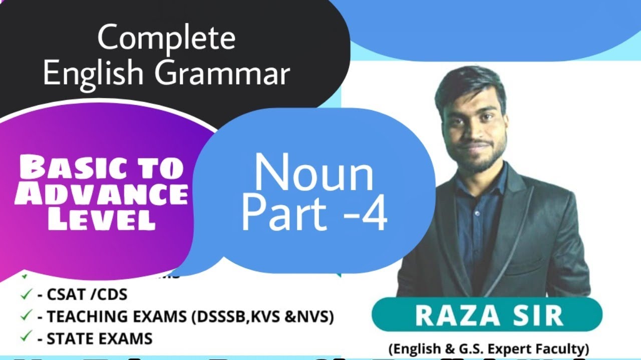 Noun Basic to Advance Level Part -4 ( Raza Sir ) - YouTube