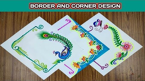 Border and corner design for project paper.// Practical khata design. Part - 56. Tarun Art.