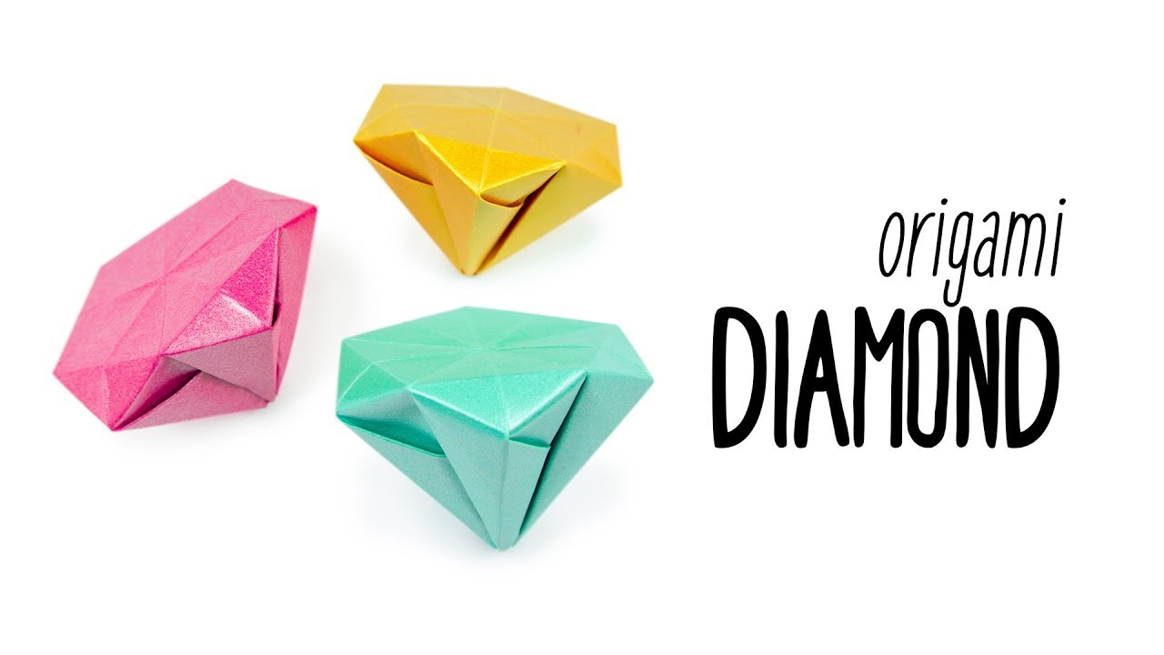 Round Origami Diamond Tutorial Paper Kawaii