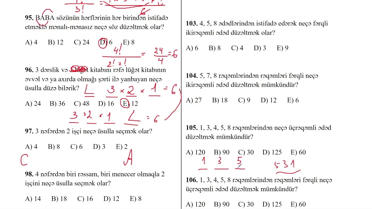 EHTİMAL mövzusundan 30 maraqlı sual - Əli Tahirov