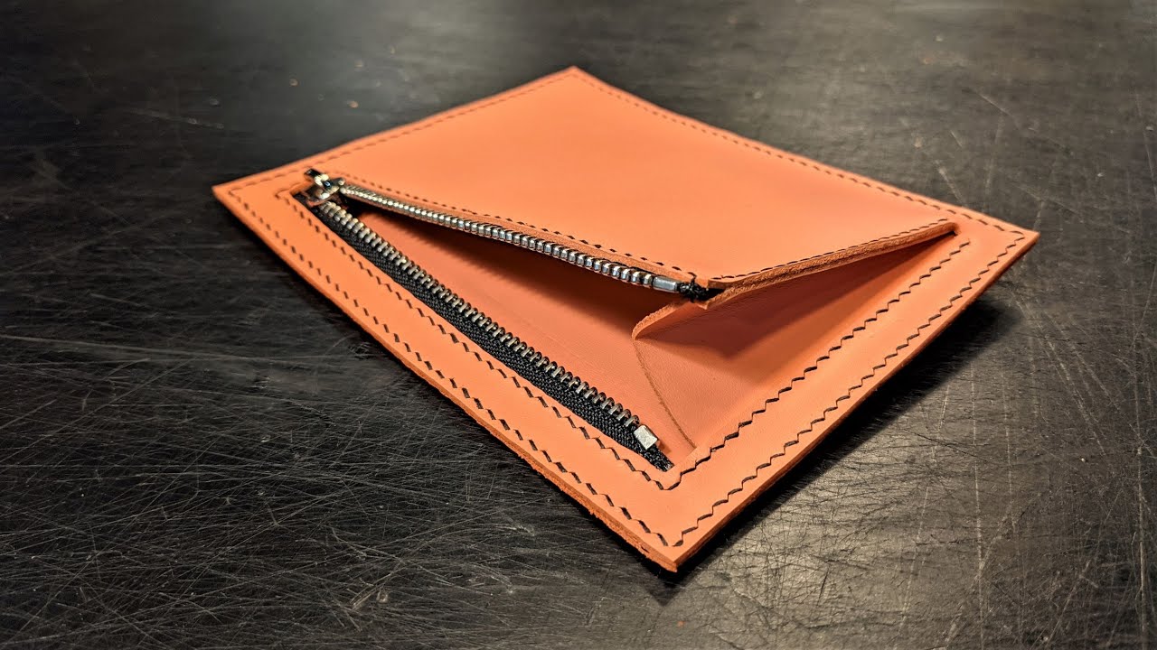 [가죽공예/제작방법] 이 지퍼포켓 디자인한 사람은 천재인 듯