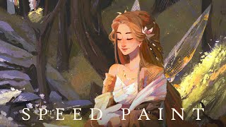 MY FAIRYTALE ARTWORK - Full Digital Drawing Process [ Speedpaint ] in Photoshop✨