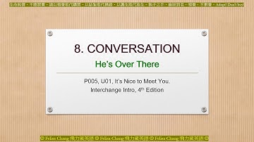 4th Intro, U01 08, CONVERSATION   He