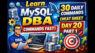MySQL DBA Daily Commands – 30 Essential Command Cheat Sheet | Day 20 | Part 1 | Tamil 🚀