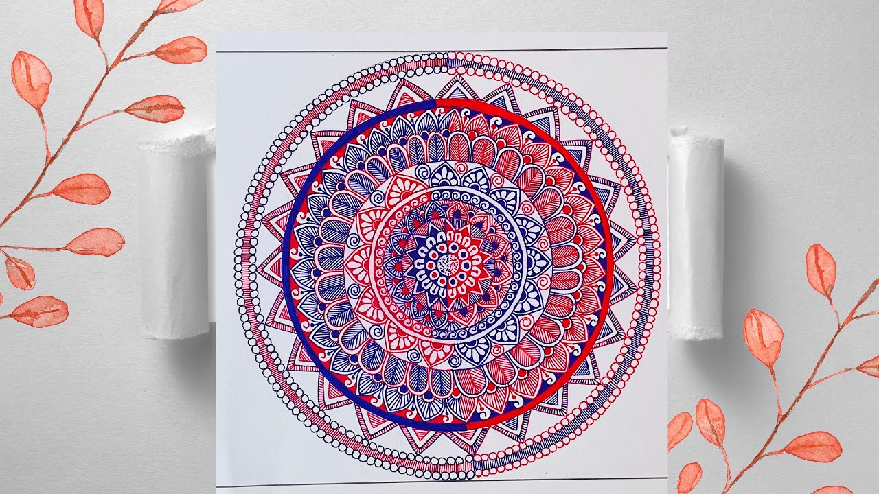How to draw Mandala Art/Step-by-step mandala art tutorial for beginners