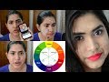 Colour Correction for beginners & flawless foundation routine for acne skin , cover pimple spots