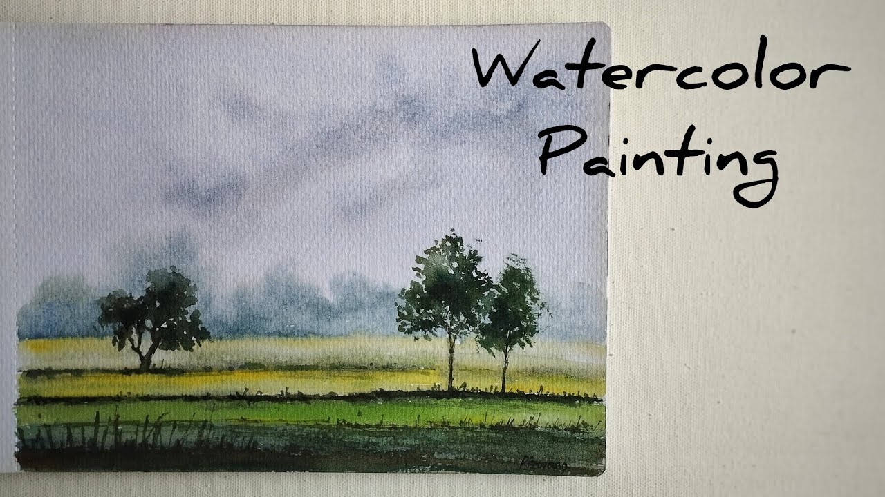 Watercolor Painting Landscape YouTube