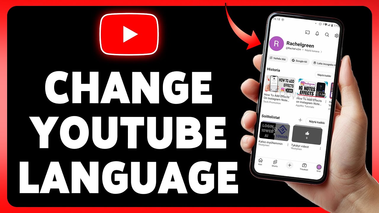 How To Change YouTube Language On Mobile Device 2025 | Adjust YouTube ...