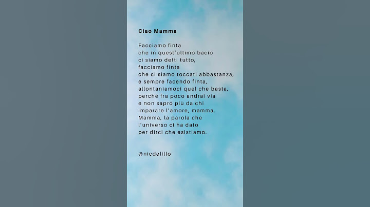 Poesia per le mamme che non ci sono più