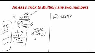 An easy trick to multiply any two numbers #maths #tricks  #shortrick 