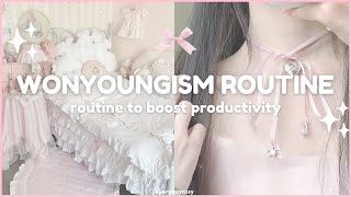 wonyoungism morning and night routine ☁🎀 boost productivity