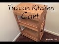 Tuscan Style Kitchen Cart: Texture Carved White Oak and Copper Tuscan Style Kitchen Cart: Texture Carved White Oak and Copper