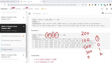 Bag of Tokens - 24th Oct LeetCoding Challenge - GoMaster Coding Interviews
