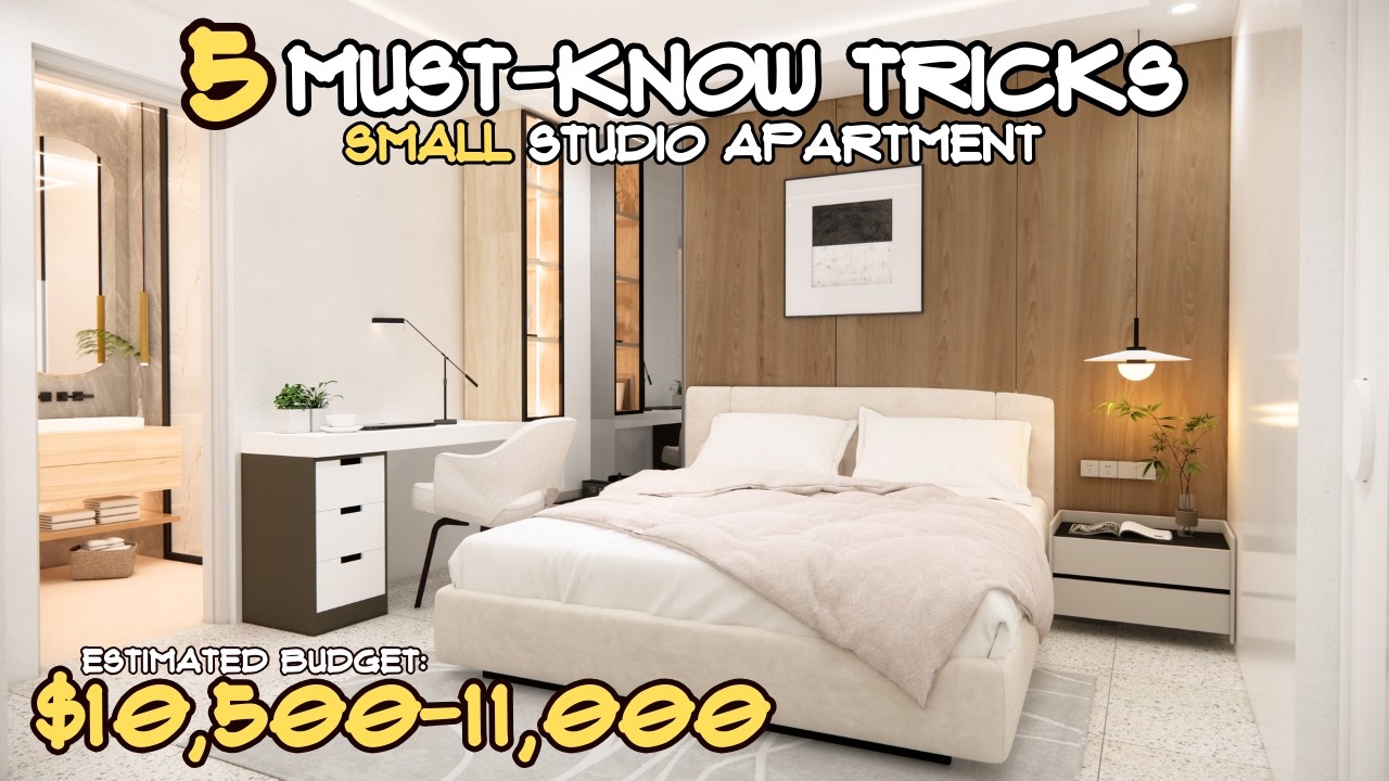 5 MUST-KNOW TRICKS to Designing a SMALL Studio Apartment