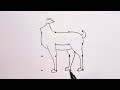 How to draw deer with 4  4 dots  drawing deer easy step by step  deer drawing