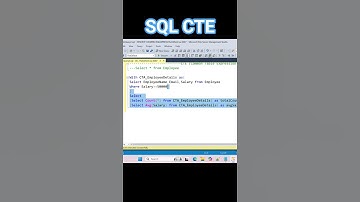 CTE in SQL Server Explained Simply | in Hindi #sql #cte