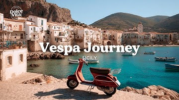 Vespa Journey in Sicily 🛵 Traditional 1950s Italian Melodies by the Sea
