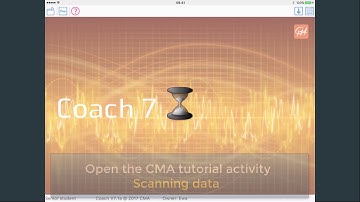 Coach 7 for Tablets: Scanning data in graphs