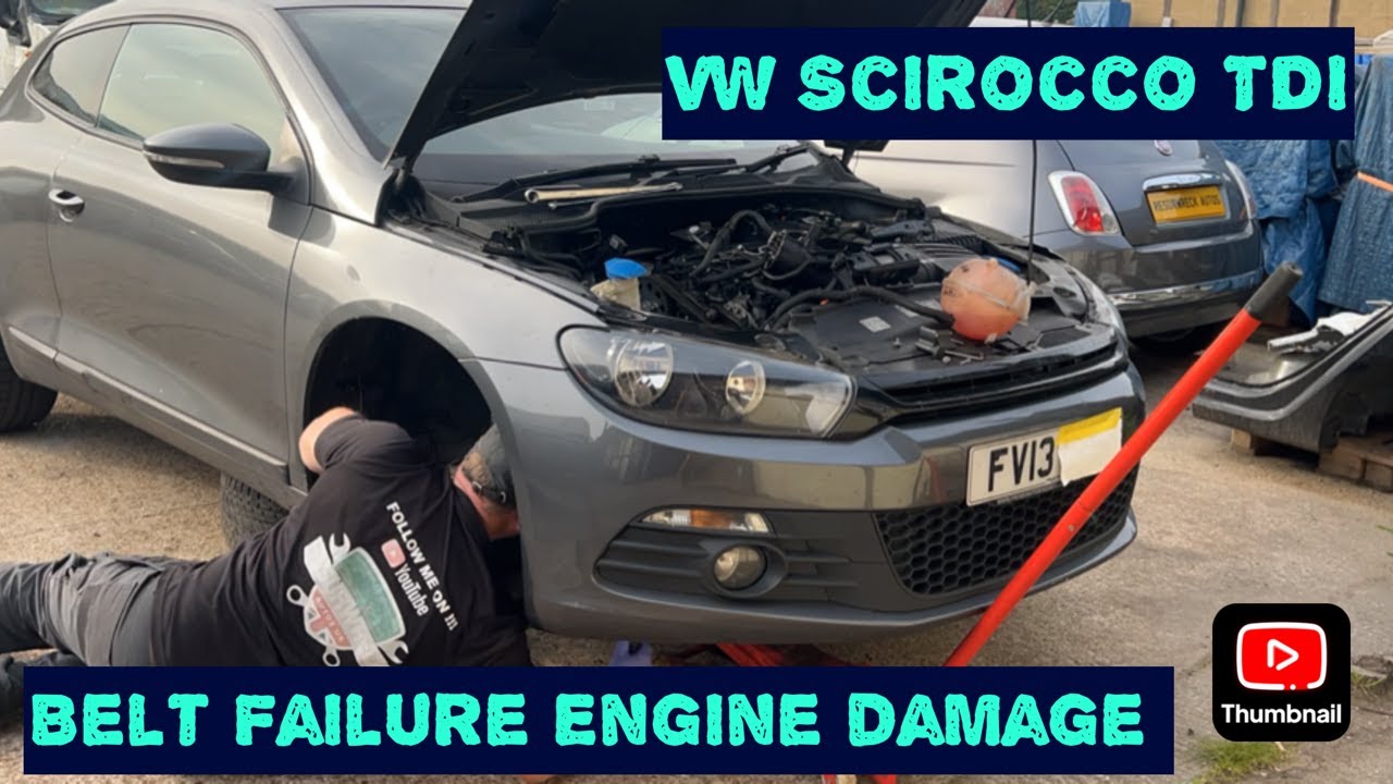 VW Scirocco TDI Belt Failure Causes Engine Damage Hydraulic Lifters Smashed Part 1 YouTube