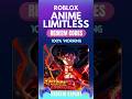 Anime Limitless Redeem Codes | Roblox Anime Limitless Codes #animelimitless