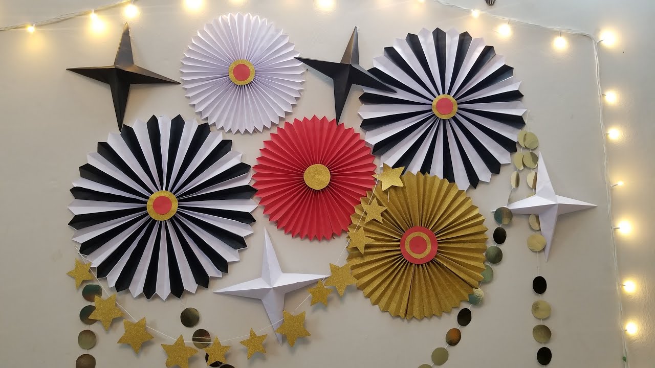 Paper Fan, Paper Fan backdrop, Easy party decoration