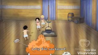 One piece funny moments of luffy,Ace and Sabo.