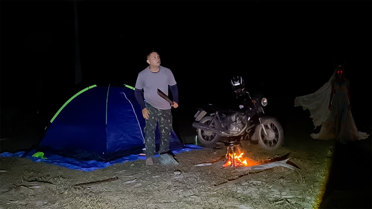 Acampei sozinho onde aparece a mulher de branco no Sertão, Mistérios e Lendas Sinistras!