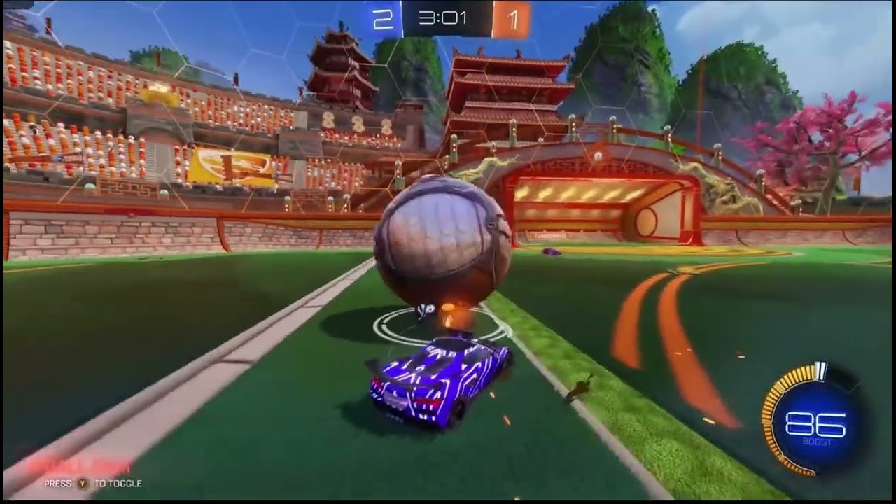Playing rocket league