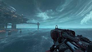 Heavy Rain &amp; Thunderstorm Ambience for Sleep &amp; Study at UAC Atlantica Facility | DOOM Eternal