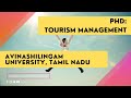 PhD @ Avinashilingam Tourism Administration and Management Tourism Talks www.tourismtalks.net