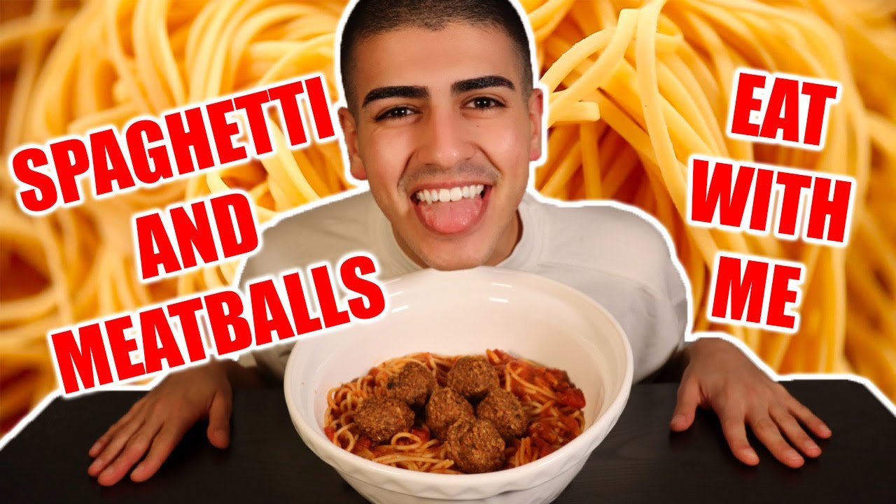 SPAGHETTI AND VEGAN MEATBALLS MUKBANG - YouTube