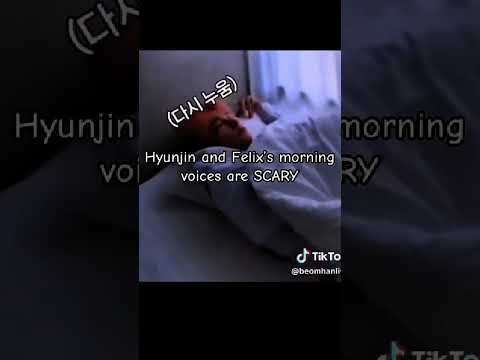 Hyunjin And Felix S Morning Voices Are Scary Straykids Hyunjin Felix Hyunlix 