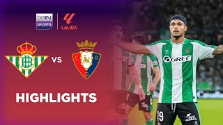Real Betis 2-0 Osasuna | LaLiga 25/26 Match Highlights