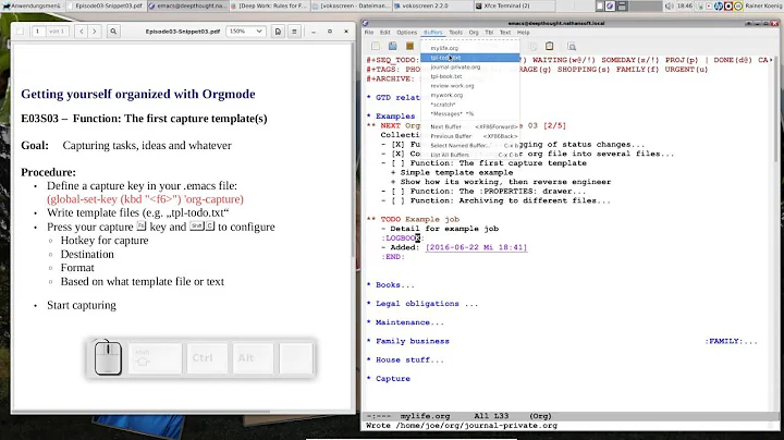 OrgMode E03S03: The first capture template(s)