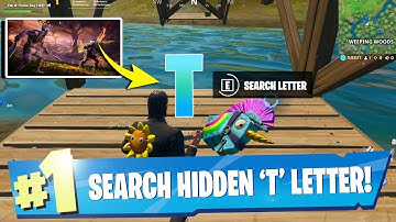 Search Hidden "T" Found in the Trick Shot Loading Screen Location Guide - Fortnite Chapter 2