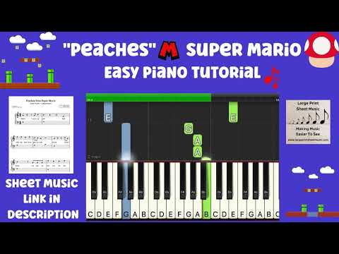 Peaches (from The Super Mario Bros. Movie) (Easy Piano) for Solo instrument  (Piano) - Sheet Music to Print