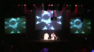 (HD) Arkaos NUVJ / Numark on Windows7 W7 - 3 Screen/Beamer VJ Set @ "Lastig!" Venue P60