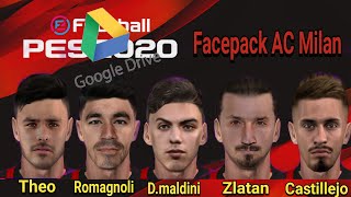 HD facepack ac milan player for pes 2021 psp google Drive direct link