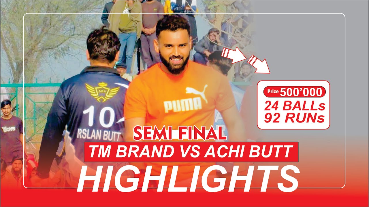 FIGHT FOR FINAL || TAMOUR MIRZA VS ACHI BUT || 24 BALLS 92 RUNS ...