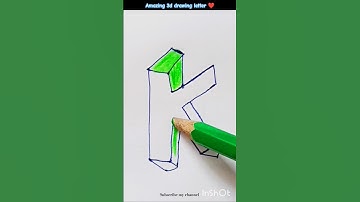 Amazing 3d drawing letter K ❤️ #art #creative #3ddrawing #shots #viral