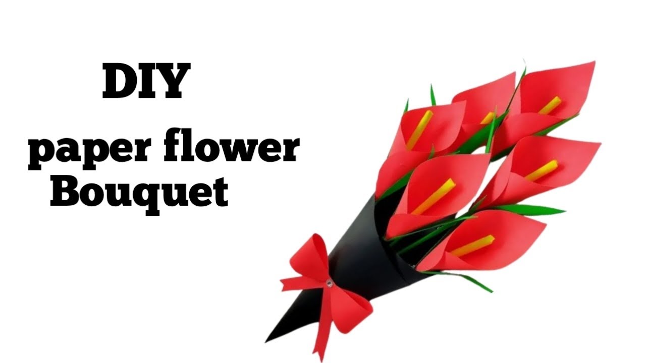 DIY paper flower bouquet ideas 🌼🌺 Easy Paper flower bouquet making