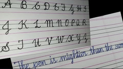 How to write # cursive capital letters A-Z