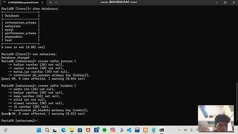 pembuatan database mysql menggunakan cmd(Command Prompt)